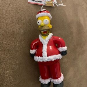 Homer Simpson Santa Claus Figurine Ornament